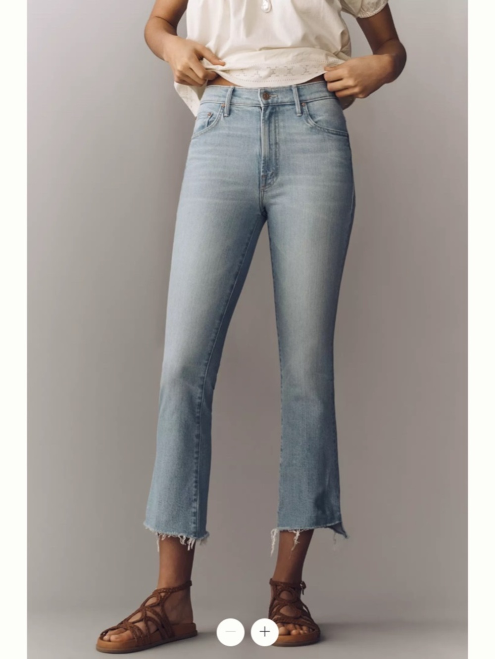 MOTHER Insider High-Rise Crop Straight Step Jeans - Picture 2 of 5